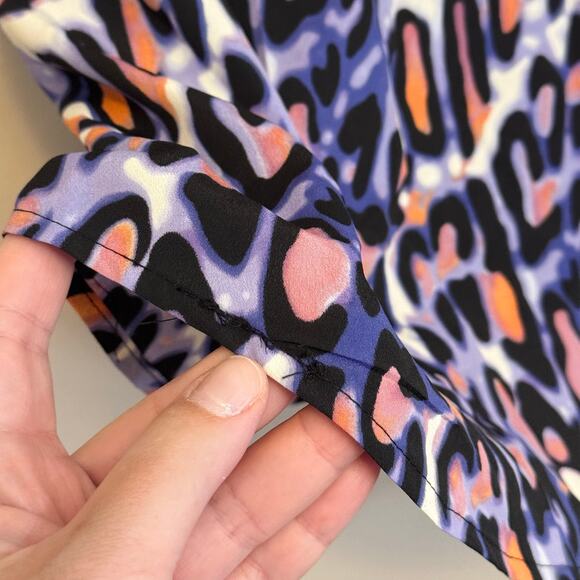 Apostrophe Tank Top Womens L Multi Leopard Animal Print Racerback Summer Casual - Picture 5 of 6